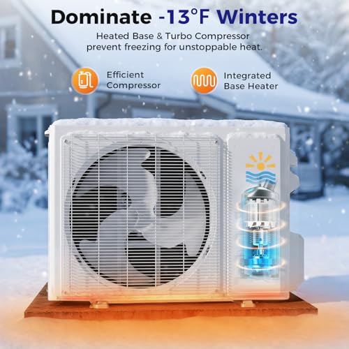 Image of Mini Split Air Conditioner - 12000 BTU Ductless Mini Split Ac /Heating System, 115V 20 SEER2 Wifi Enabled Inverter, Split AC Unit with Precharged Heat Pump, 750Sq.Ft, Installation Kit