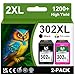 Price comparison product image 302 Ink Cartridges Black and Colour High Yield Replacement for HP 302XL Ink Cartridge, Printer Ink 302 for OfficeJet 3832 4650 3831 3835 Envy 4527 4520 4524 Deskjet 2130 2134 3630 3632 3634 Printer