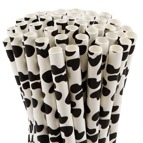 300 pitillos de papel biodegradables con diseño de vaca miniatura 1