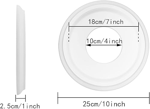 Miniatura 2 de Medallón de techo moldeado de poliuretano redondo medallones de luz de techo acabado liso decoración de fondo para accesorios de iluminación y
