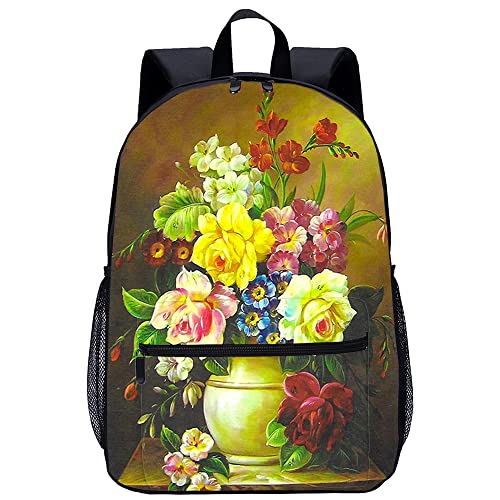 Sac à dos de voyage imprimé 3D Vase pour les cours et les sorties des ados