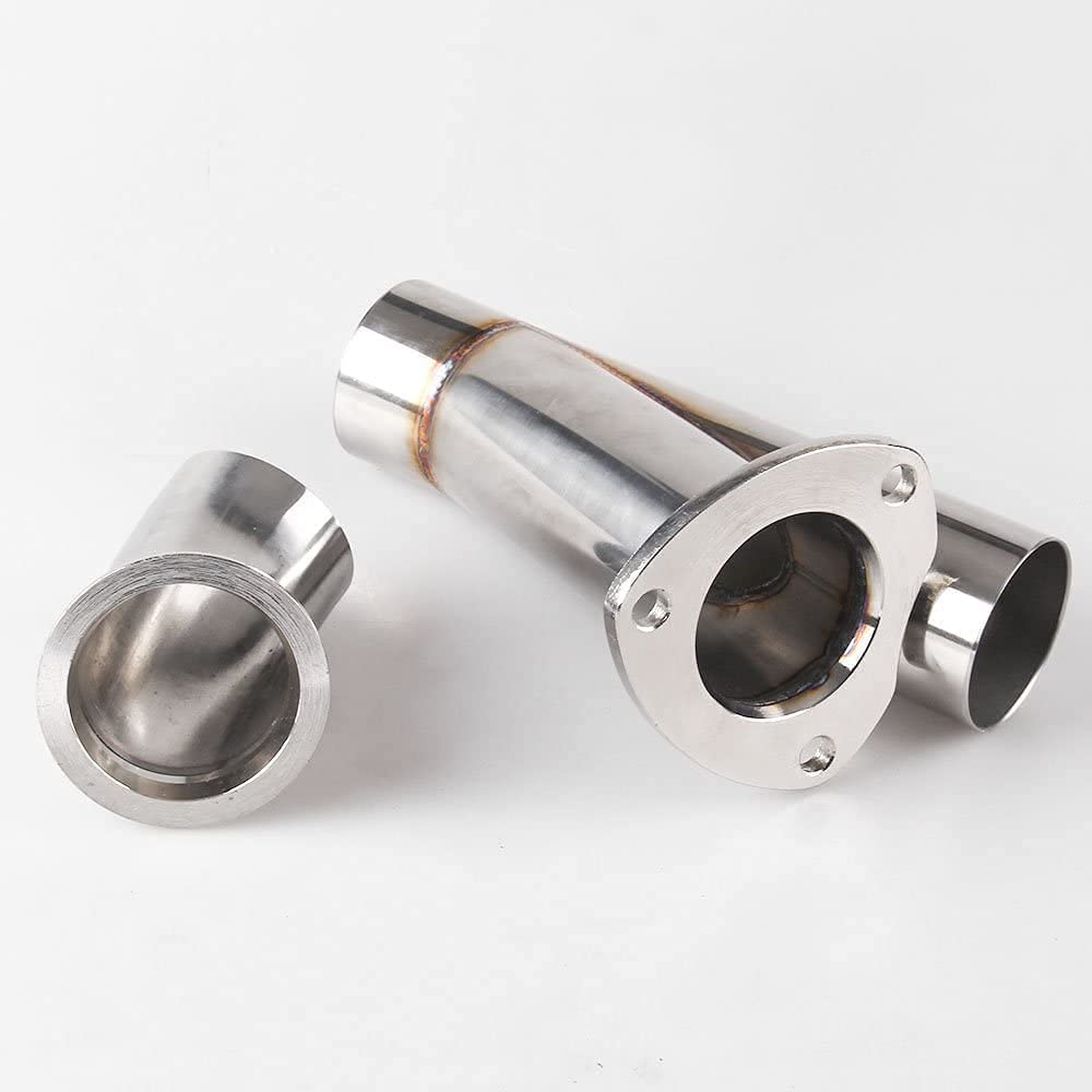 Riloer Kit de systèmes de tube diagonal d'échappement électrique 2,25 "/57 mm 12 V, avec vanne de télécommande pour moteur à essence en aluminium