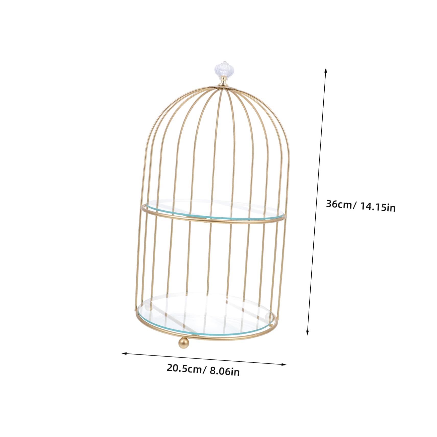 DOITOUL 2-Tier Metal Cake Stand, Gold, 11