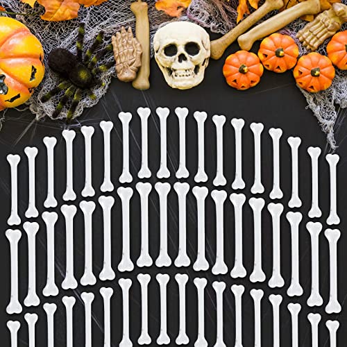 60 huesos de plástico para decoración de Halloween