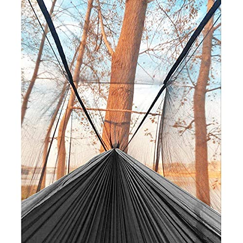 Image of Sunyear Camping Hammock, Portable Single & Double Hammock with Net, 2 Person Hammock Tent with 2 * 10ft Straps, Best for Outdoor Hiking Survival Travel