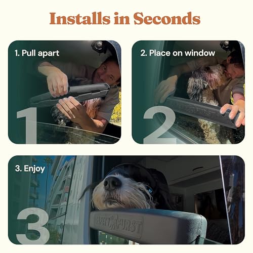 Whiffie Cushion™ - Patented Dog Car Window Chin Rest - Premium XL EXTRALIGHT® Foam, Universal Fit, Waterproof & Easy-Clean - Handcrafted in Canada - 15.5", Stealth Black - Image 5