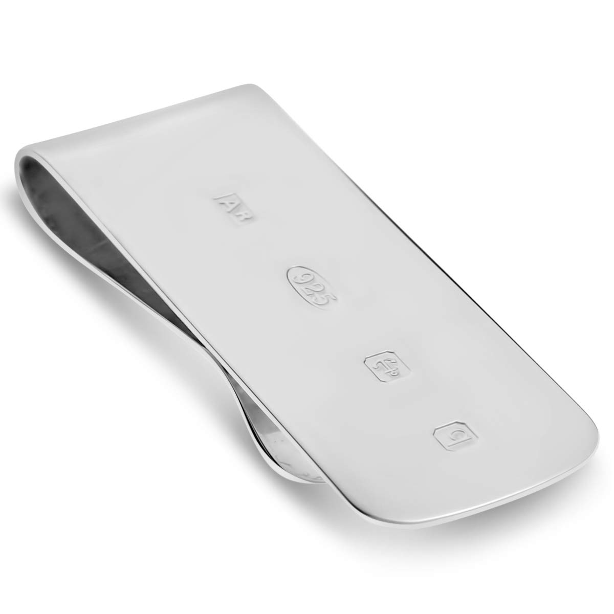Solid 925 Sterling Silver Featured Hallmark Money Clip for Men with Jewellery Gift Box - Men's Gifts