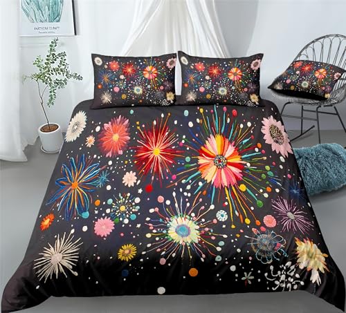 Housse de couette Nouvel An 3 pièces avec taies assorties
