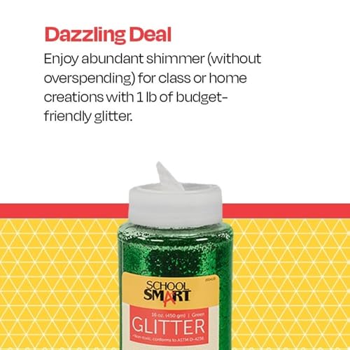 Glitter verde Craft Glitter para manualidades, tarro de 1 libra S2004133 7