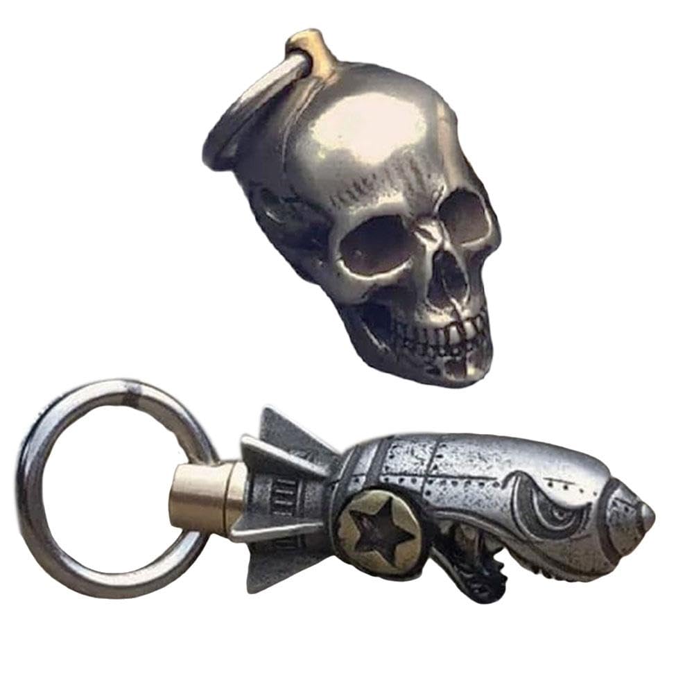 Amazon.co.jp: サメロケット爆弾キーチェーン、スカルキーチェーン