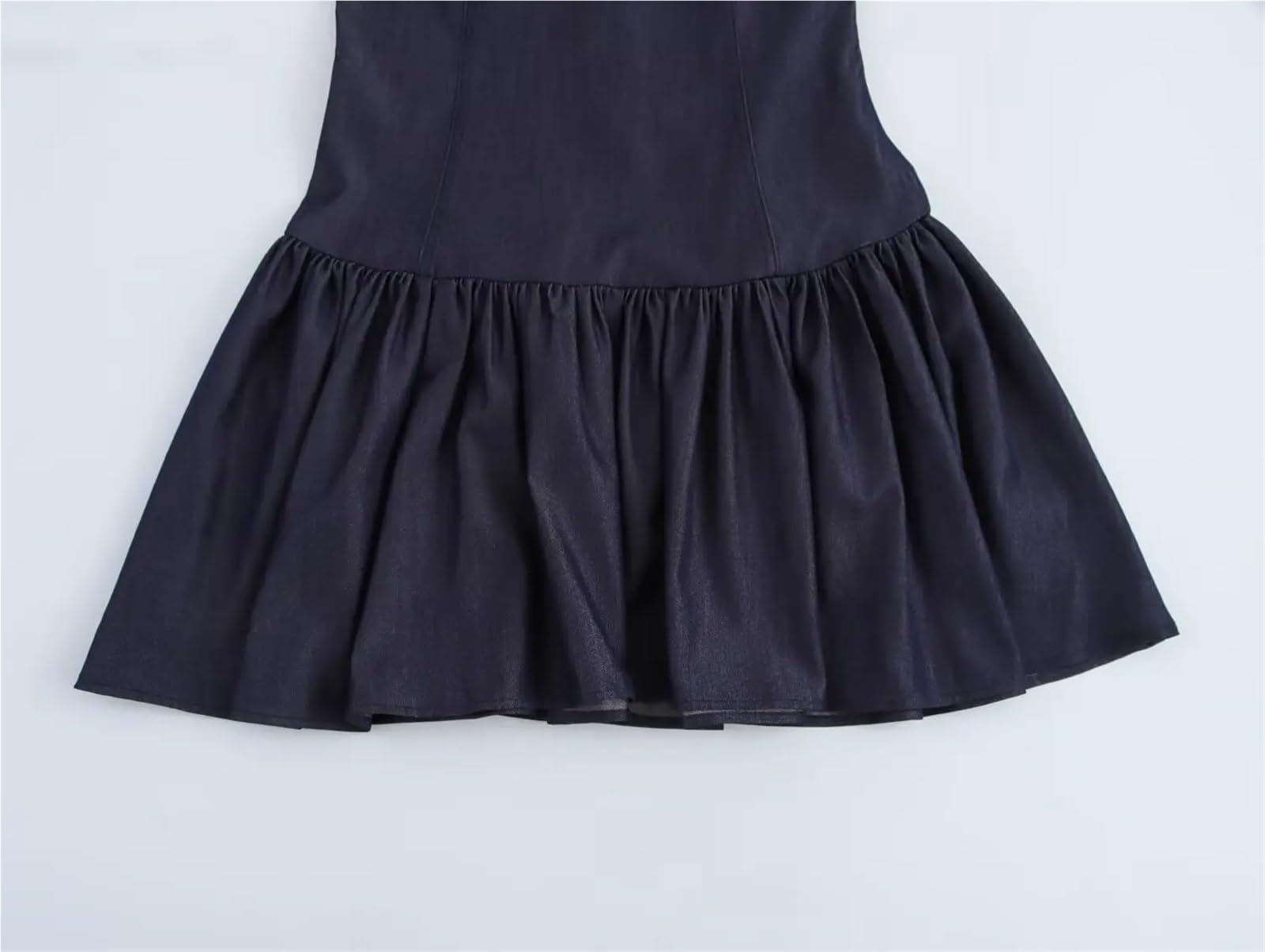 Abiti da Tennis per Donna Vestito Aderente a Strati Decorativo Senza Schienale da Donna, Primavera ed Estate(L)