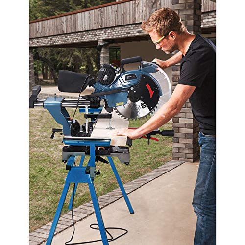 REYLEO Folding Miter Saw Stand, Maximum 330 Pounds Support, 21.6 pounds light stand with Quick Attach Tool Mounting Bars - Thumbnail 6