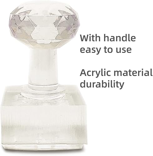 Miniatura 4 de CRASPIRE Sello de jabón hecho a mano, sello de jabón acrílico con diseño de luna y estrella con mango extraíble de 1.57 pulgadas, sellos de jabón en