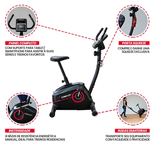 Bicicleta Ergométrica Vertical Para Exercícios Em Casa Academia Fitness Treinamento V-1000 ConSport 3 51KheC+wGbL