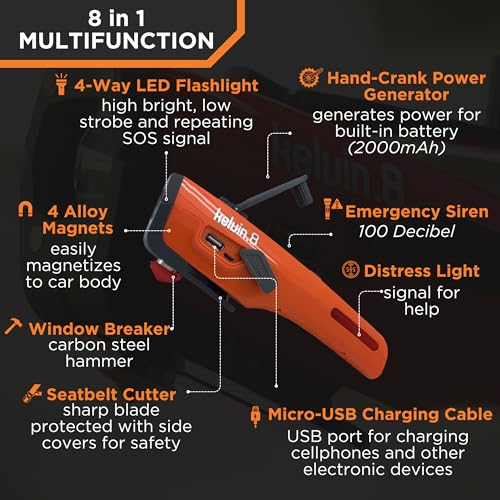 Kelvin 8 Outil Multifonction de Secours pour Randonnée et Voyage