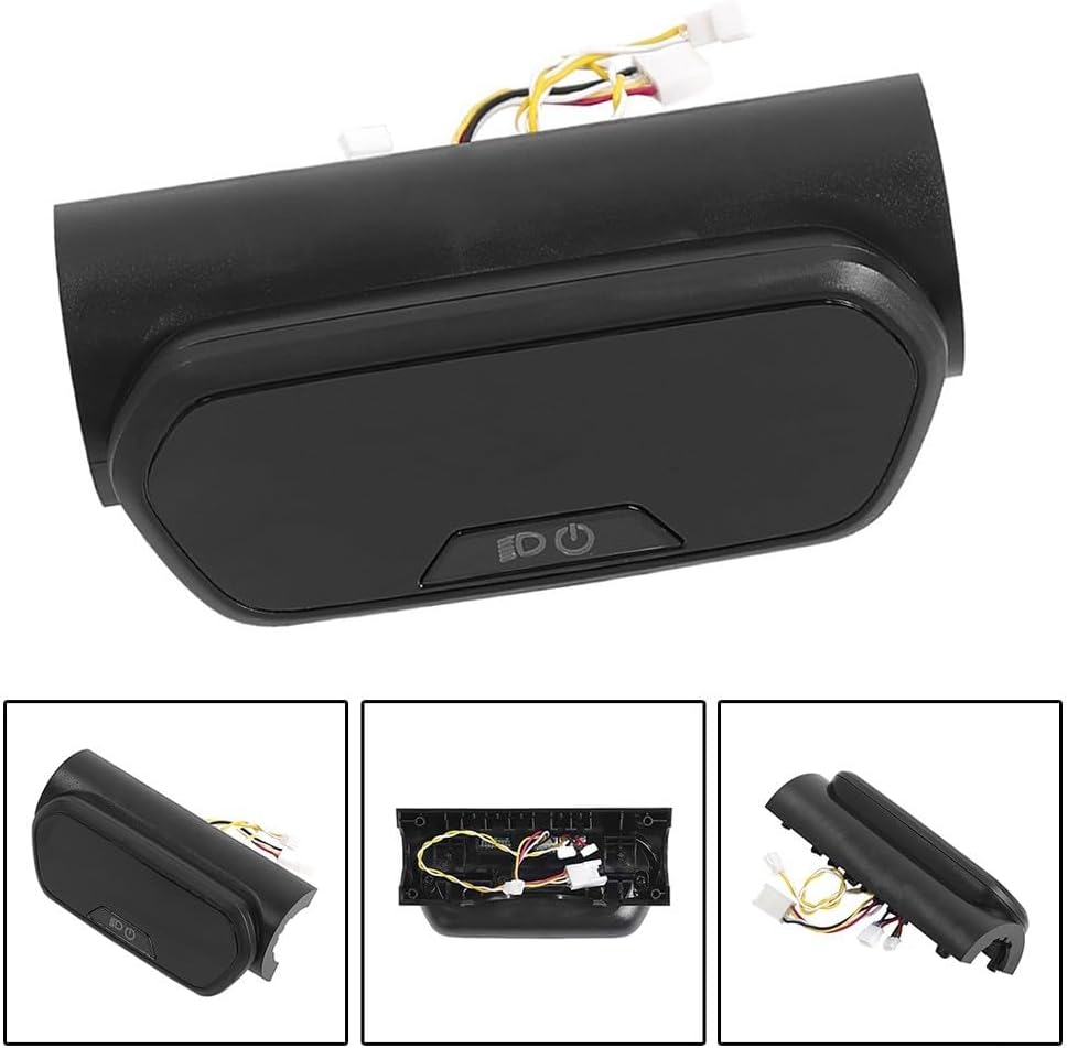 Dashboard Assembly with Switch Panel and Instrument Display Board for Ninebot E2/E2 Plus Electric Scooter, ABS Housing, 4.53 x 2.32 x 1.61 in, Black