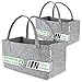 2 x Sac en Feutre 50,5 x 24,5 x 24,5 cm avec Poignée pour le Transport de Bois, Journaux, Jouets, Faire du Shopping, etc.