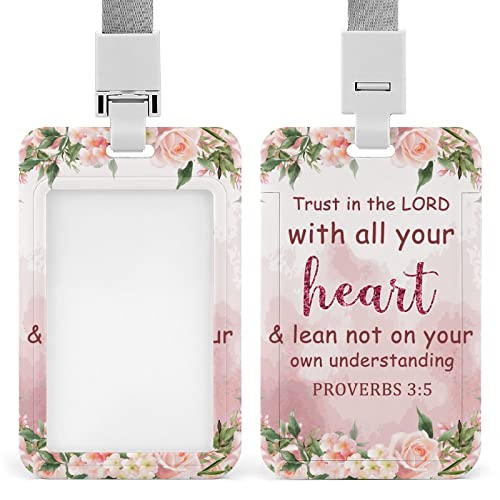 Religious Christian Id Badge Holder Lanyards For Id Badges Slide Cover Abs Waterproof Clear Neck Lanyard For School Office Men Women #TOP5