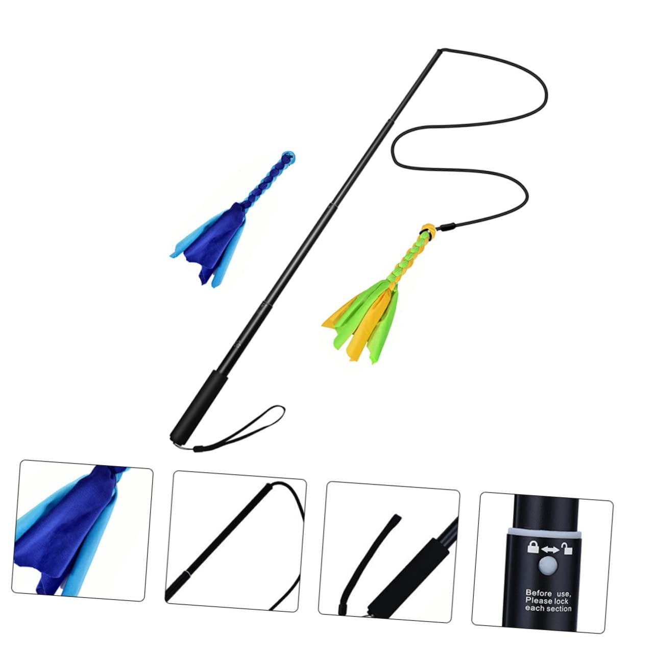 BESTonZON Dressage pour Chien Jouet Interactif pour Chiots 1 Ensemble de Bâtons pour Chien Renforce L'Intelligence et L'Obéissance Longueur Ajustable