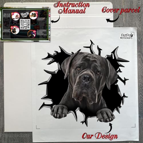 Image of Cute Dog Stickers for Car Window Decals Waterproof Funny Sticker (Cane Corso Stickers)