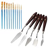 Pinsel-Set: Das Pinsel-Set enthält insgesamt 10 Pinsel unterschiedlicher Größe und Form. Sie können den richtigen Pinsel für verschiedene Malstile auswählen.