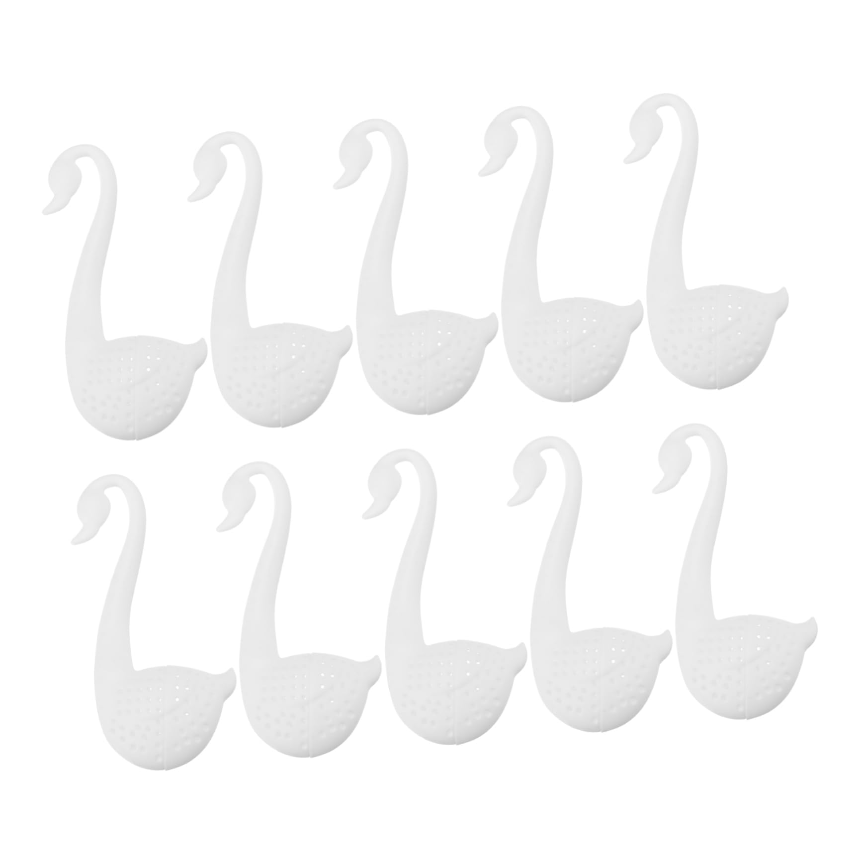 Cabilock Teaspoon Tea Infuser Set 10 Swan Tea Filters Practical Tea Strainer Herbal Tea Strainer for Tea Making Heat-resistant