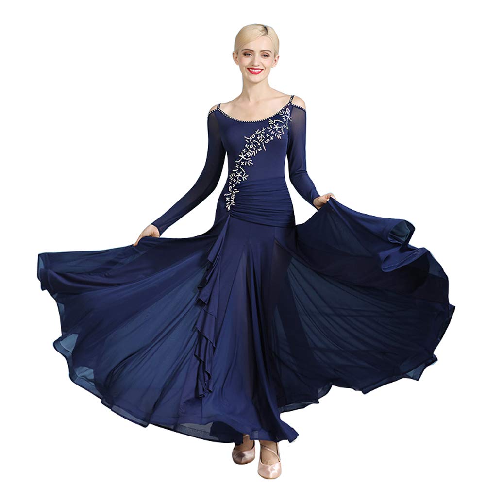 YUMEIRENWomen's Ballroom Competition Dance Dress Modern Waltz Tango Standard Dress