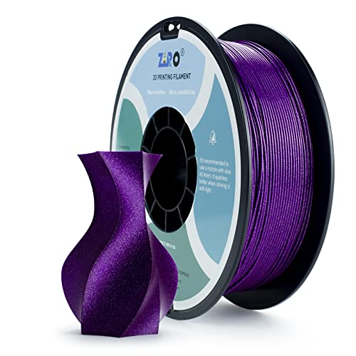 Image of ZIRO Diamond Series Filament, 3D Printer Filament 1.75mm, Shiny Sparkle PLA with Glitter, Twinkling Neatly Wound 1kg /2.2lbs Spool, Fit Most FDM 3D Printers, Dimaond Purple