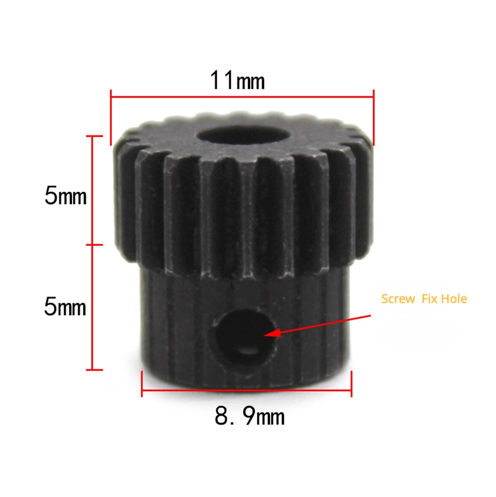 Bevel Gear Pinion Hardware Mechanical 3mm/4mm/5mm/6mm Hole 0.5M 20T Steel Gear Alloy Metal Gear Spindle Gear(5mm)