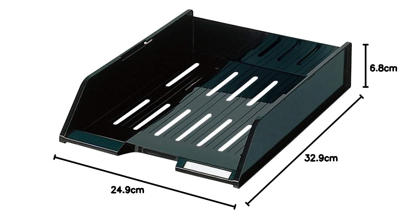 Kokuyo S & T Vassoio impilabile A4 verticale nero (importato dal Giappone)