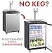 Kegco Keg Dispenser, Two Faucet, Stainless Steel
