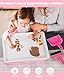 AtMini Sandmalerei Lichtkasten für Kinder mit 4 Packungen NatursandSand, Sandtablett Set für Kinder Sand Sensory Spielzeug ab 3 Jahr（Rosa）