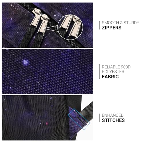 Image of ZORFIN 26L Backpack for College, and Travel: Water Resistant Bookbag - Night Sky