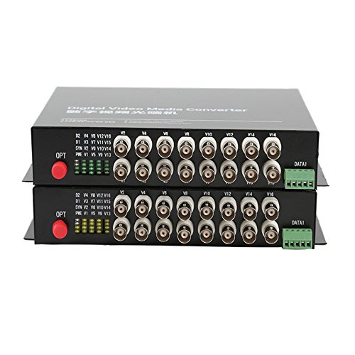 Guantai 16 Channels Video Fiber Optic Media Converters With Rs485 Data Working Distance Up 20Km, For Cctv Surveillance Security System #TOP13
