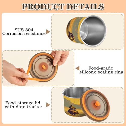 Contenedor hermético de acero inoxidable para café 500ml miniatura 4