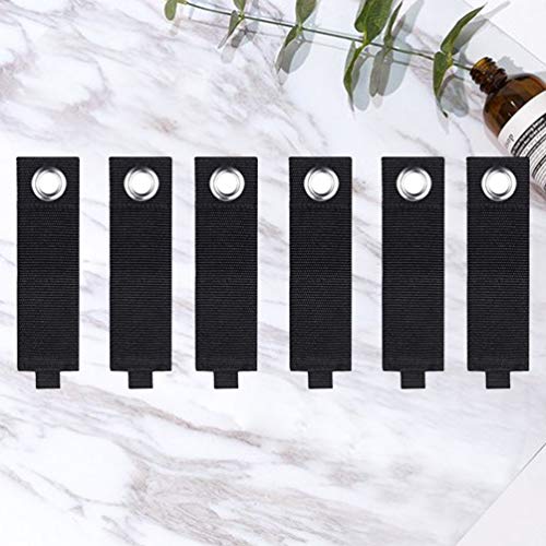 DOITOOL 6 peças cintos de amarração de 50180 mm preto com fivelas correia de amarrar para bolsa de b