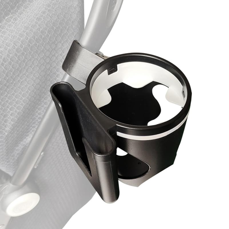 HANABASS Stroller Cup Holder with Phone Mount Beverage Rack for Bottles and Drinks Easy to Install Drink Carrier for Bikes and Boats