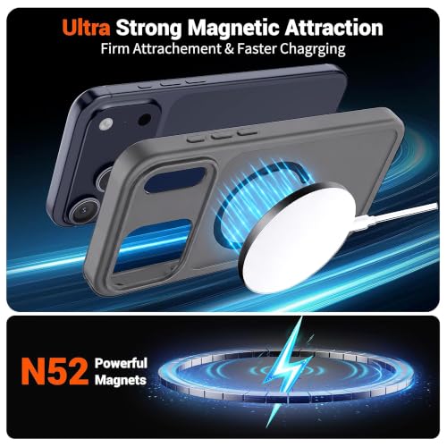 Image of AIBEX Protective OStand Case Compatible for Apple iPhone 16 Pro MagSafe Compatible | Slim Shockproof Back Cover with Camera Lens Protection, Strong Magnetic Support & Anti-Slip Grip | Military Grade