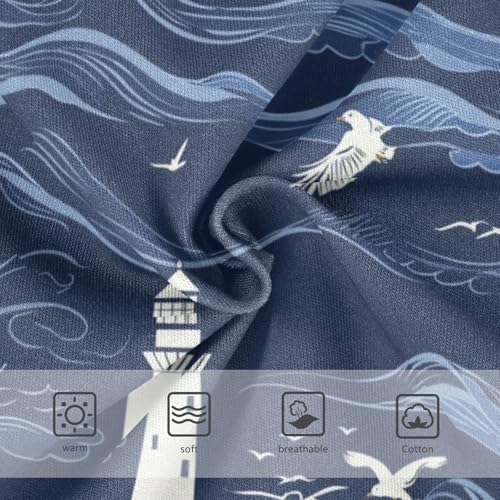 ZZKKO Night Wave Lighthouse Seagull Girls Underwear Toddler Panties for Girls Comfort Brief Size 2-8T 5