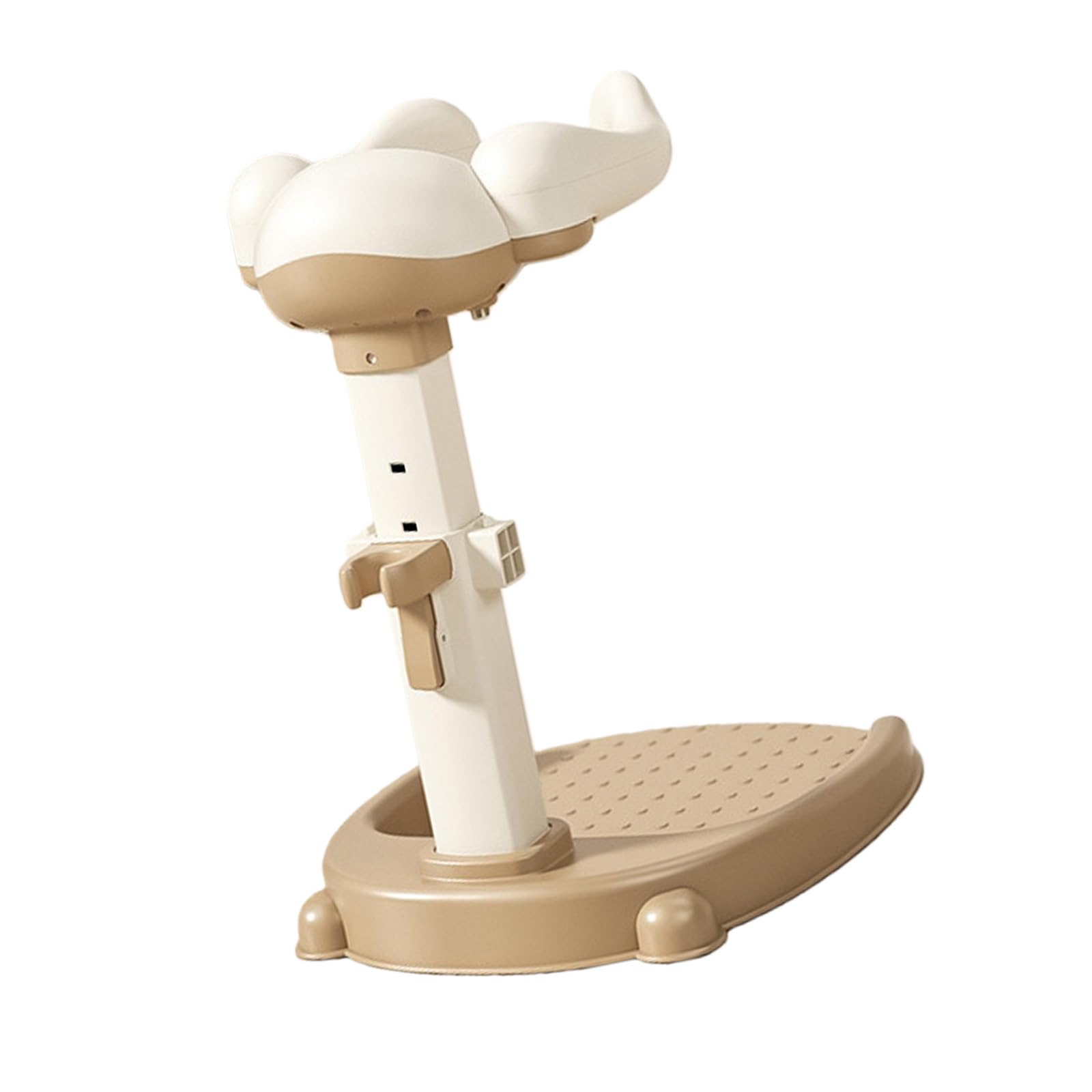 Jtqyfi Apricot Coffee Color Infant Bath Stand Secure Standing Shower Rack Easy Cleaning Lightweight Structure For Toddler Bath Time Abs Baby