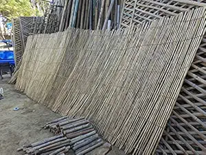 TCLPVC Natural Bamboo Fencing Decorative Rolled Fence Panel Select Size 6by15 ft