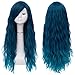 Produktbild Rosahaar Perücke Blau Damen Lang Locken für Frauen mit Pony Ombre Gewellt/Gelockt Natürlich Wig Cosplay Alltag Kostümparty Halloween Karneval Mode Kunsthaar volle Perücken 017