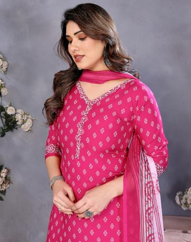 Image of Yashika Unstiched Crepe dress materials | Crepe Salwar Suit for women with dupatta | suit material for women unstitched