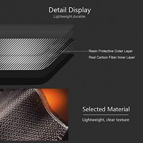 Yorten Logotipo do volante em fibra de carbono estilo carro compatível com 2011-2016 Volkswagen golf