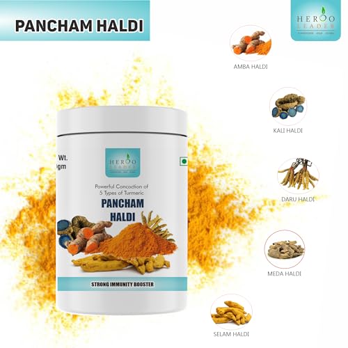 Image of Pancham Haldi Powder,200 gm | Ayurvedic Turmeric Blend with 5 Types of Turmeric | Good for inflammation & Strong immunity booster
