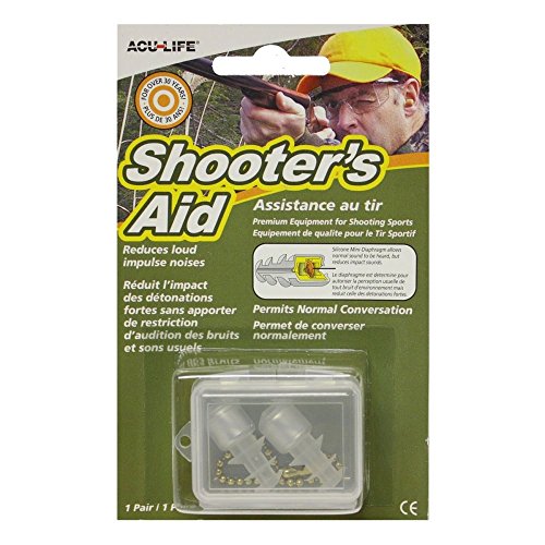 Acu-Life Shooter's Aid Earplugs for Hunting Acu-life Ear Plugs 1 Pair Nrr 18,Clear