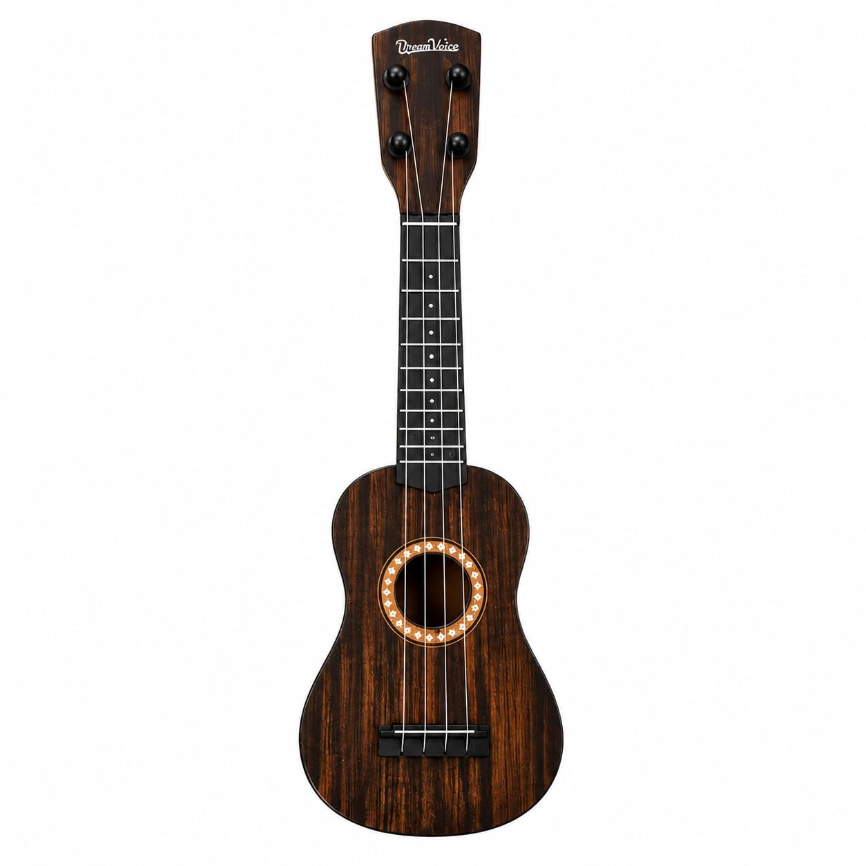 Kids Toy Guitar Ukulele for Boys & Girls | Dark Brown Wood Finish Mini Musical Guitar | Educational Learning Music Toy for Kids Age 3+ Years-image-15