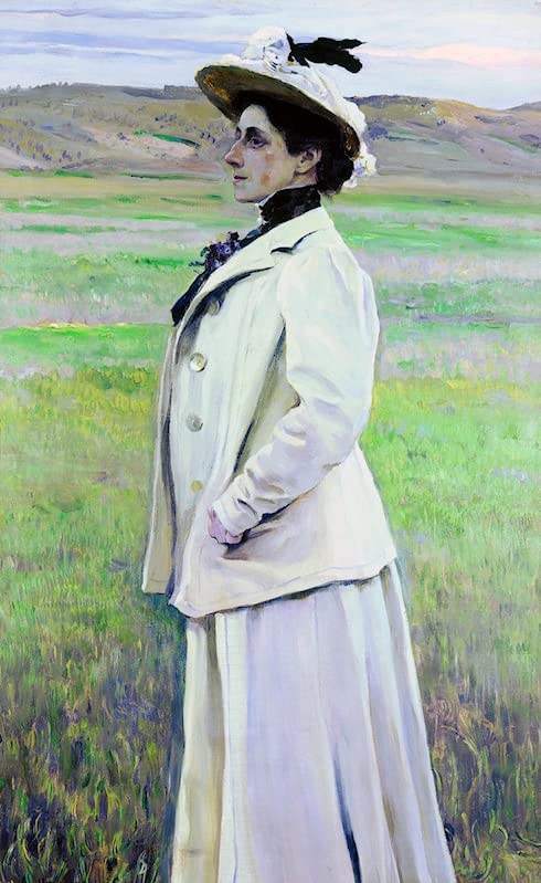 Affiche toile portrait de Ng Yashvil par Mikhail Nesterov art reproduction 60x90cm