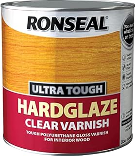 Ronseal UTVHG250 250ml Ultra Tough Hardglaze Internal Clear Gloss Varnish
