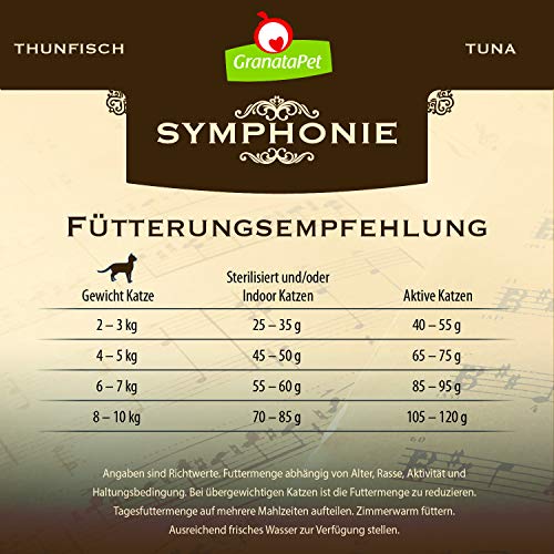 GranataPet Symphonie No. 1 Thunfisch, Trockenfutter für Katzen, Alleinfuttermittel ohne Getreide & Zuckerzusätze, schmackhaftes Katzenfutter mit edlem Fisch, 300 g